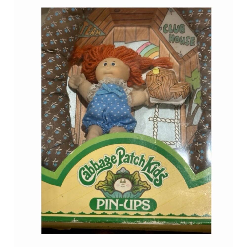 VTG 1983 Cabbage Patch Kids Pin-Ups NEW IN BOX Clubhouse CPK Orange Red Hair